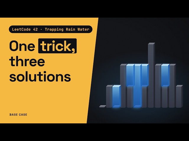 Trapping Rain Water: from brute force to two pointers (LeetCode 42)