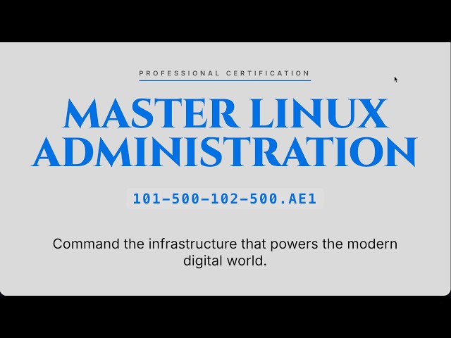 LPIC-1 Linux Administrator (101 & 102) | Master Linux Administration