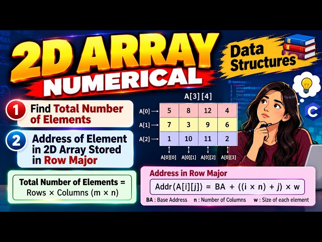 DS 2D Array Row-Major Numerical
