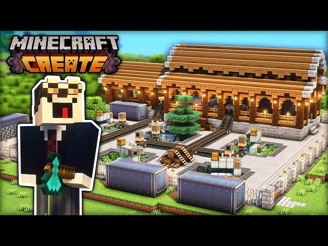 I Built a LUMBER MILL in Minecraft Create Mod