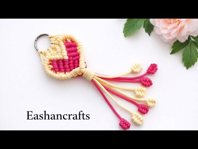 DIY Macrame Heart Keychain ❤️ | Easy Step by Step Tutorial for Beginners | Perfect Handmade Gift