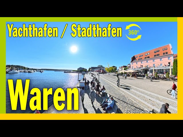 Yachthafen in Waren (Müritz) - Maritimes Herzstück: Tor zum „Kleinen Meer“ Ausblick auf die Altstadt