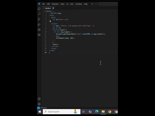 Auto Typing Effect in JavaScript