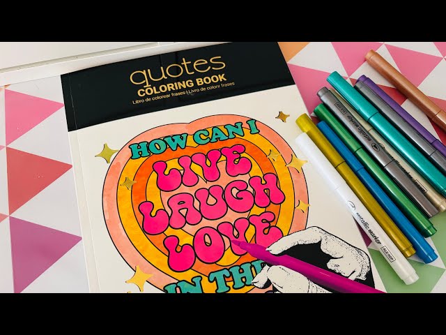 Color With Me | Metallic Markers and Quotes Coloring Book from Ale-Hop ☁️