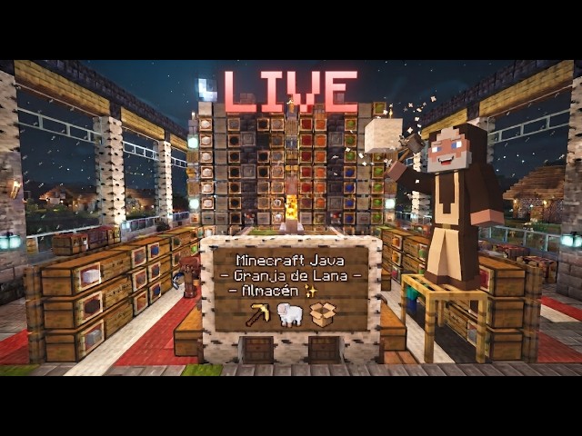 ⛏️ Minecraft Java – 🐑 Granja de Lana – 📦 Almacén ✨ #24