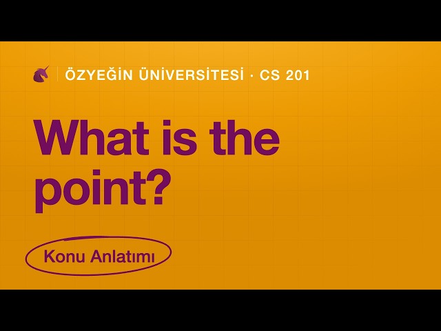 Özyeğin CS 201 Midterm III + Final | What is the point?
