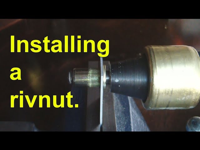 Installing a RIVNUT or blind riv nut using rivnut installation tool.