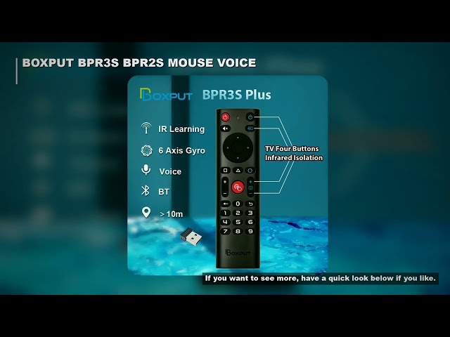 BOXPUT BPR3S PLUS BPR2S PLUS G10S AIR MOUSE VOICE REMOTE BLUETOOTH5.0 DUAL?MODE GYRO IR LEARNING REP