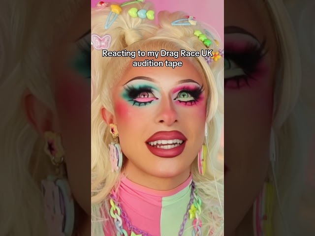 Reacting to my audition tape now on my channel✨🤩 #dragrace #rupaulsdragrace #dragqueen #dragraceuk