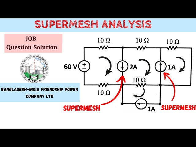 Super Mesh Analysis Problem 04 || Network Theorems || DC Circuit Analysis || Bangla