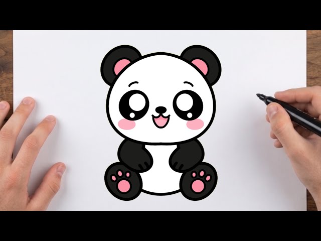 How to Draw a Cute Panda 🐼 | Easy Step by step drawing for kids.