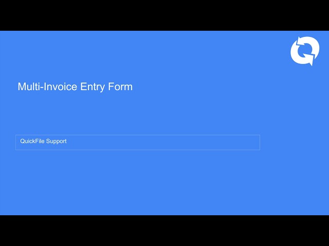 QuickFile Multi-Invoice Entry Form