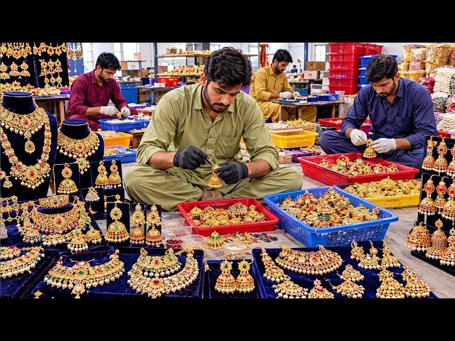 How Brass Artificial Jewelry Is Made | Amazing Factory Manufacturing Process