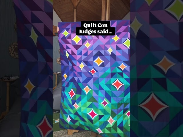 What the Quilt Con Judges Said about my Stardrift Quilt