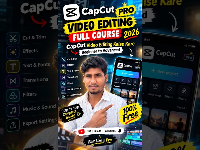 🔥 CapCut Video Editing Full Course 2026 | CapCut Video Editing Kaise Kare | Beginner to Advanced