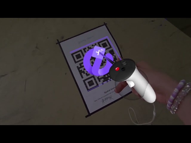 QR codes for Spatial Alignments in Gravity Sketch