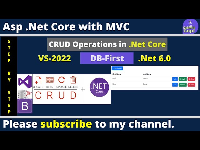 🚀ASP.NET Core MVC CRUD with Entity Framework (DB First) in Visual Studio 2022 | Quick Start Tutorial