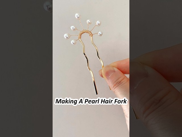 Real Pearl Hair Pin -Wire Wrapped Hair Jewelry