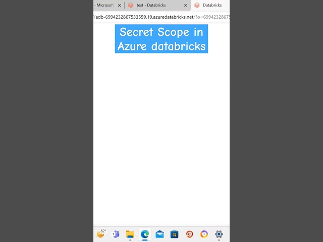 4.create secret scope in azure databricks #azuredataengineer #azuredatabricks #pyspark #shorts