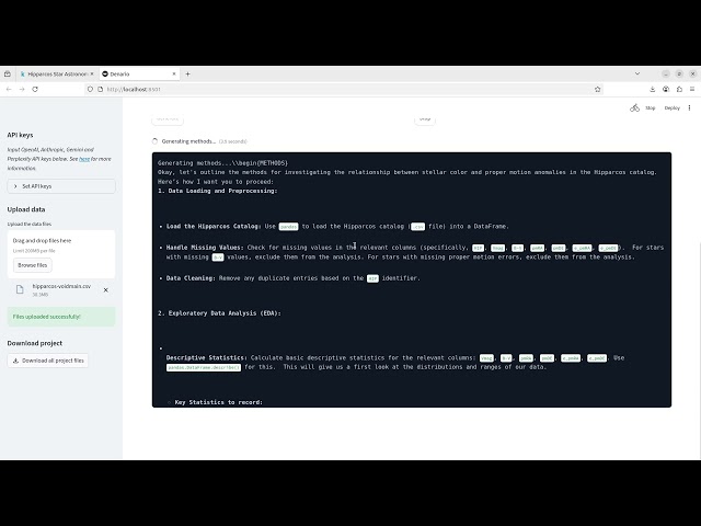 Denario - GUI Tutorial