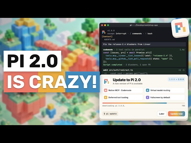 Pi 2.0 (Codemode, Durable Tools & More!): Native via Codemode, Custom Model Routing & Pi Durable
