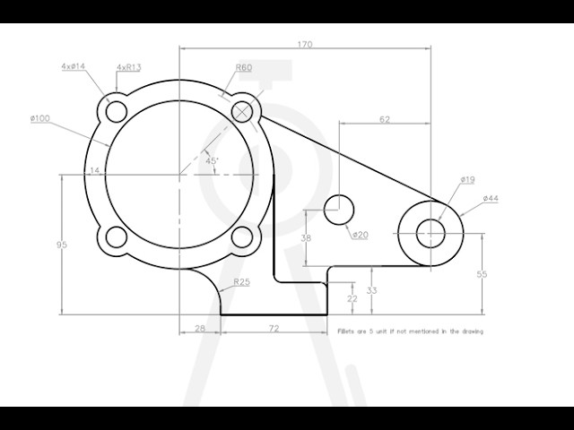 AutoCAD 2D Drawing Tutorial for Beginners -13 | Step-by-Step Practice