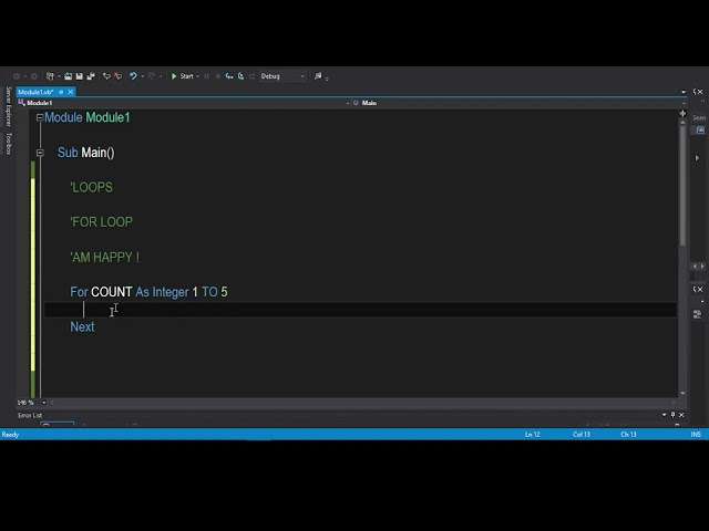 Vb.net in shona 03 # for loop