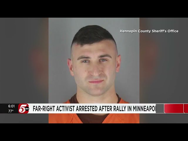 Far right activist Jake Lang arrested after rally in Minenapolis