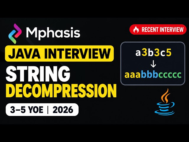 Java Backend Interview Coding Question | a3b3c5 → aaabbbccccc | Mphasis