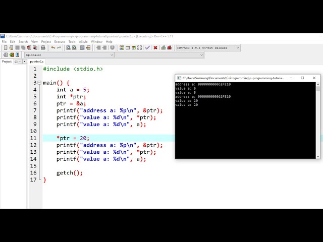 66. C Programming For Beginner: Changing Pointer Value | Khmer Computer Knowledge