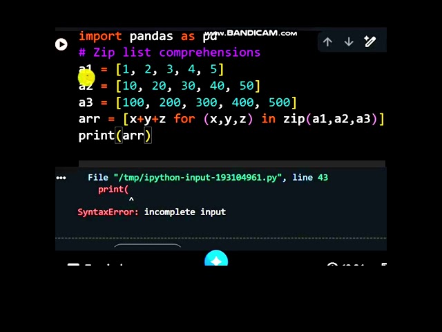 Python Zip Three Lists #python #coding