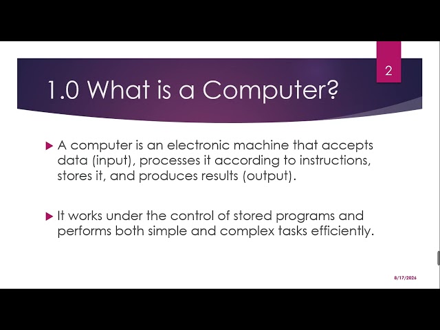 Computer Packages Module: Introduction to Computers and Microsoft Office Suite.