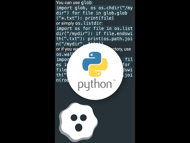 Find all files in a directory with extension .txt in Python #shorts