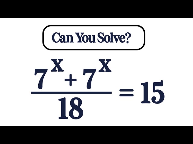 Stuck on Exponential Equations? Try This Method | Math Olympiad