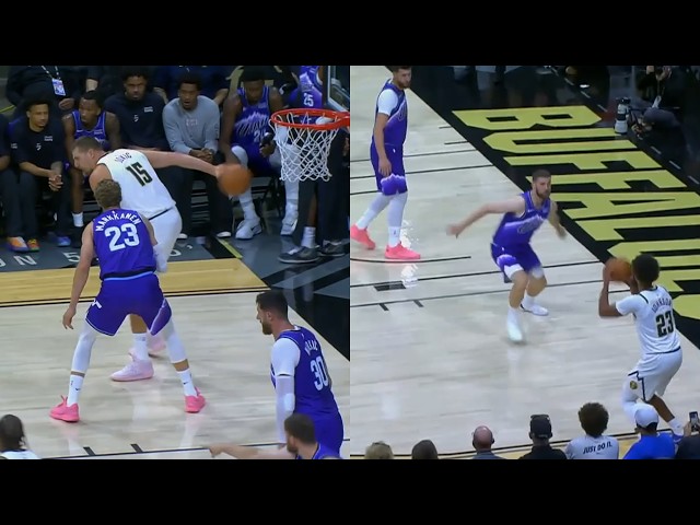 Nikola Jokic insane crosscourt behind the back pass & DeMar first bucket for Nuggets