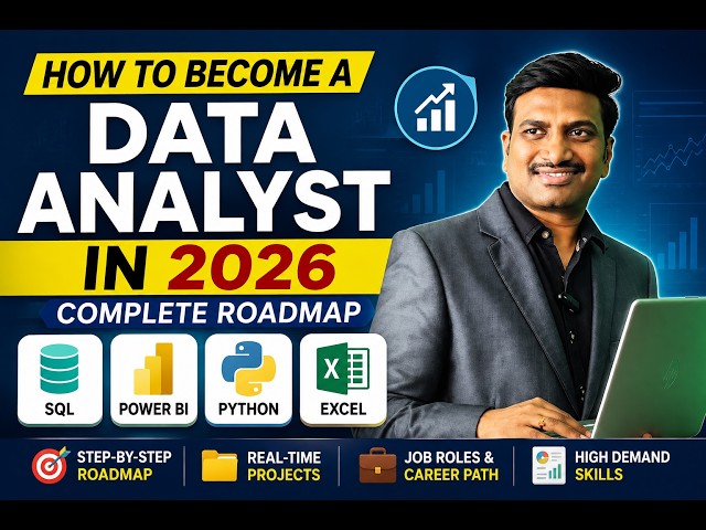 How to Become a Data Analyst in 2026  SQL, Power BI, Python & Excel Roadmap