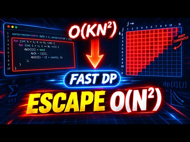 The DP Optimization That Escapes O(KN²) — Divide & Conquer DP Explained