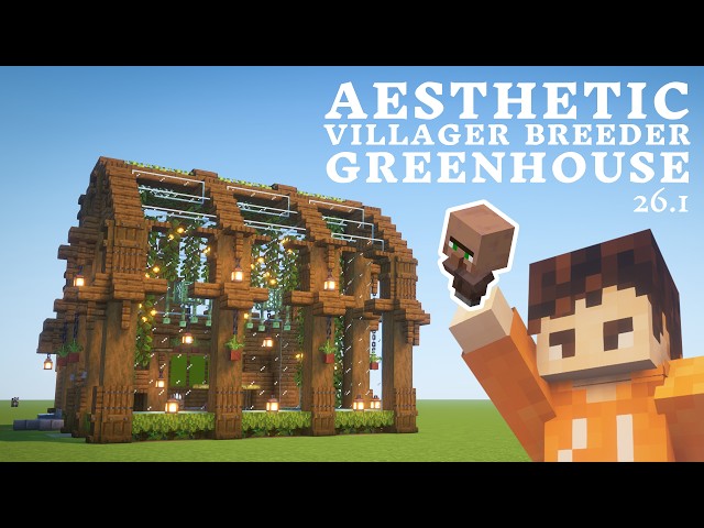 Villager Breeder Greenhouse Tutorial [Aesthetic Farm] [26.1]