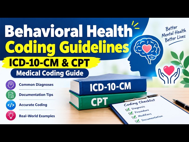 Behavioral Health Coding Guidelines  ICD-10-CM & CPT Medical Coding Guide Medical Coding Training