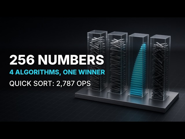 The Big League: 256 Numbers, the 4 Fastest Algorithms — Quick Sort 2,787 Ops, Shell Sort 6,109