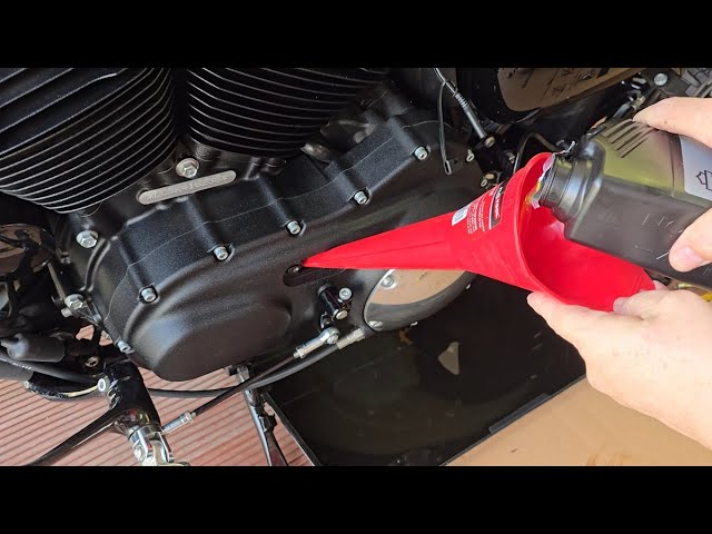 Harley-Davidson Sportster Engine Oil and Filter Change and Primary Oil Change, Step by Step.