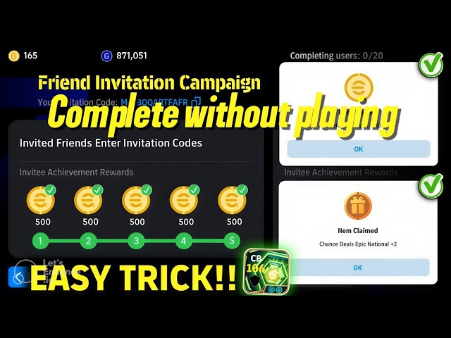 Complete in 5 minutes| Easy trick to complete Friend invitation campaign 