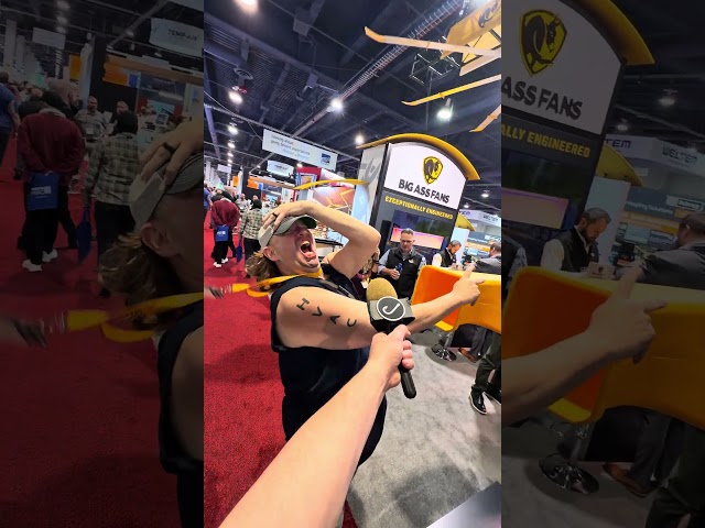 I Almost Blew Away At AHR Expo 2026 👀😂 #hvaclife #electrician #plumbing #hvaclife #AHRExpo2026