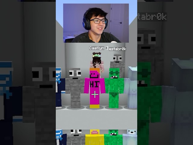 my IMPOSSIBLE YOUTUBER MATCH...🤣😳Minecraft estabr0k VS GF #minecraft #shorts #minecraftshorts