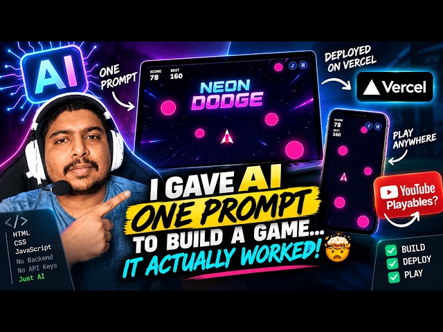 I Gave AI One Prompt to Build a Game… It Actually Worked! 🤯