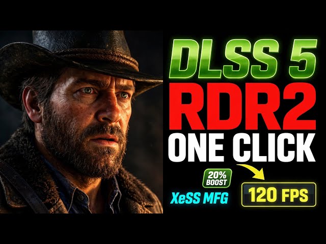 EASY 1 Click Install DLSS 5 in RDR2 : + XeSS MFG | OptiDLSS5 UI | 20% FPS Improvement