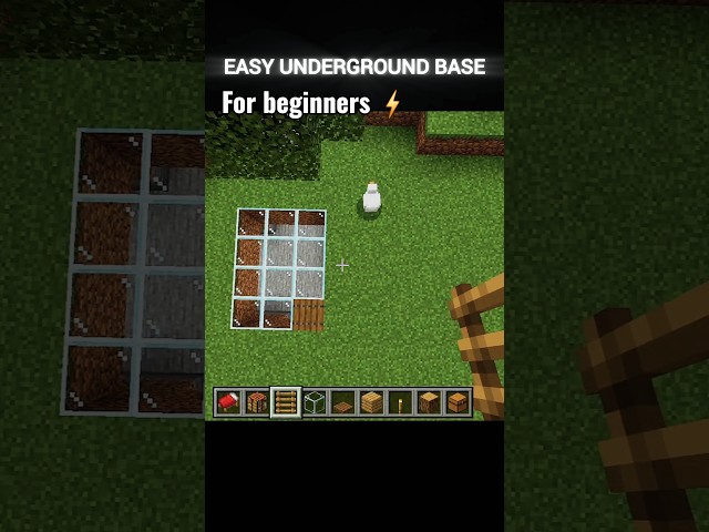 EASY UNDERGROUND BASE FOR BEGINNERS #shorts #minecraft