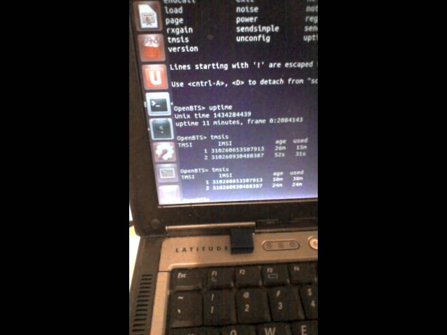 OpenBTS connecting 2 GSM Mobiles + Google Voice + Wideband SDR MIMO @ TadHack 2015