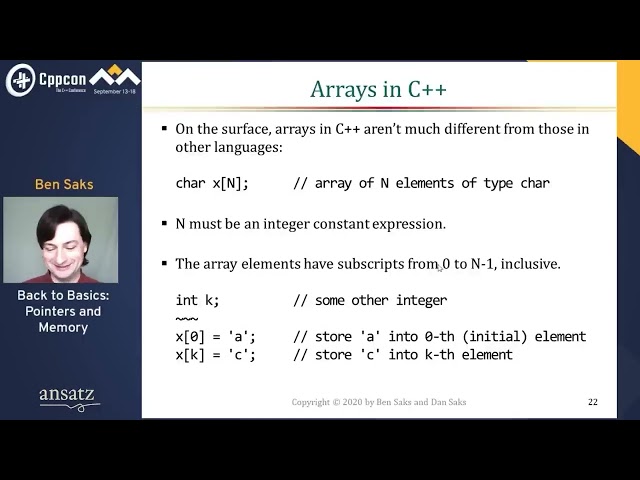 Back to Basics  Pointers and Memory   Ben Saks   CppCon 2020 Rus