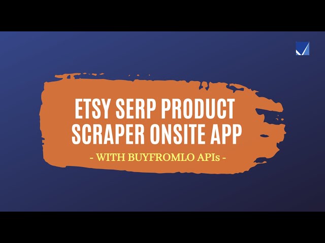 Etsy Product Info Scraper APIs Applied to Web App | 1 Min | BuyfromLo.com